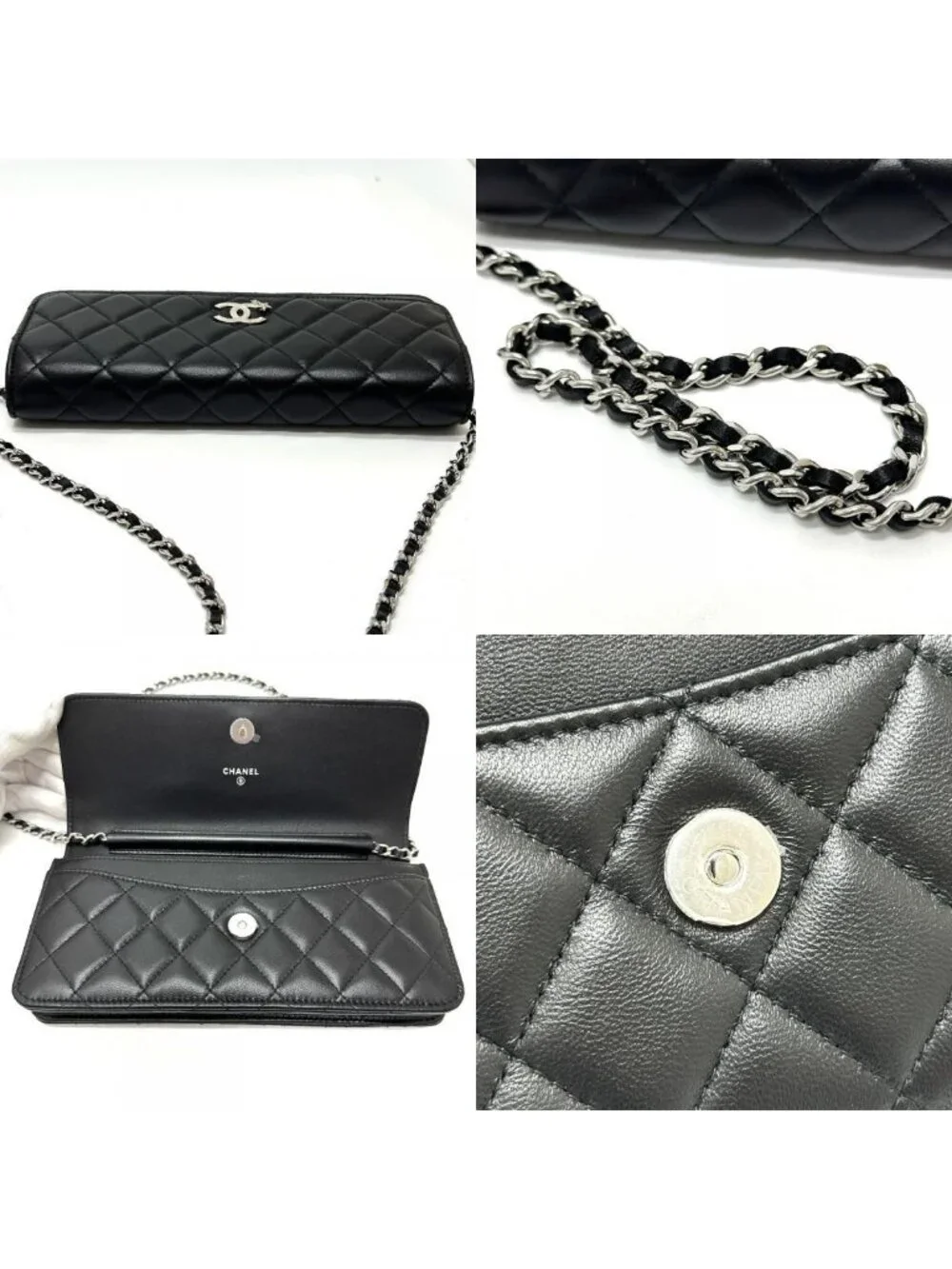 Chanel Shoulder Bag Star CC Logo Lambskin Black